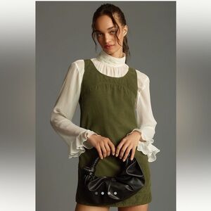 Anthropologie Corduroy Sleeveless Scoop Neck Shift Mini Dress